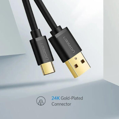 Ugreen UG30160US141TK 1.5M màu đen Dây USB 2.0 sang Type-C truyền dữ liệu và sạc - HÀNG CHÍNH HÃNG