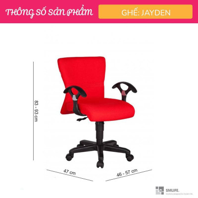 Ghế xoay nhân viên bọc vải SMLIFE Jayden