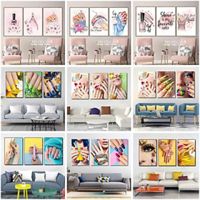 (HCM) Tranh treo tường tráng gương trang trí tiệm nail kèm đinh treo dễ treo không cần khaon tường