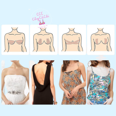 Miếng dán ngực nữ, cuộn băng keo dán ngực 5cm vô hình tiện dụng, tạo khe nâng đỡ vòng 1 chất liệu siêu dính - CCC157