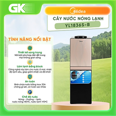 Cây nước nóng lạnh Midea YL1836S-B - Hàng Chính Hãng