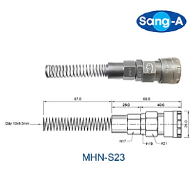 Đầu nối nhanh khí nén MHN-S,  Sang - A (Hàn Quốc)