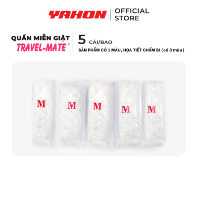 Combo Bao Quần Lót Miễn Giặt Tiện Lợi TRAVEL-MATE Nữ, 5 Cái/Bao