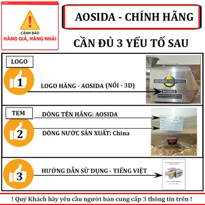 Máy ép dầu thực vật Nóng và Lạnh. Thương hiệu Anh Quốc AOSIDA cao cấp WF-J168 - Hàng chính hãng