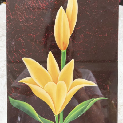 Tranh sơn mài cao cấp vẽ hoa nhiều màu sắc đa dạng mẫu mã size 20x30 cm