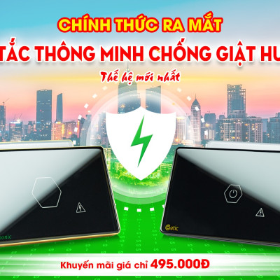 [Chống Giật] [Công Nghệ Wifi] Công Tắc Chống Giật Bình Nóng Lạnh Hunonic Datic