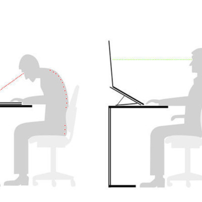 Giá đỡ laptop kệ đỡ máy tính tản nhiệt siêu mỏng gọn có 2 nấc độ cao - Hàng chính hãng