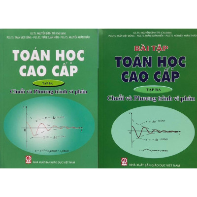 Sách - Combo Toán Học Cao Cấp + Bài Tập Tập 3: Chuỗi Và Phương Trình Vi Phân (KHỔ TO) - HV