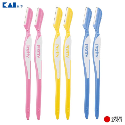 Set 06 dao tỉa lông mày dành cho nữ Kai Pretty size XL, kích thước sản phẩm nhỏ gọn, giúp mọi người sử dụng dễ dàng, có thể mang theo bên mình - nội địa Nhật Bản 