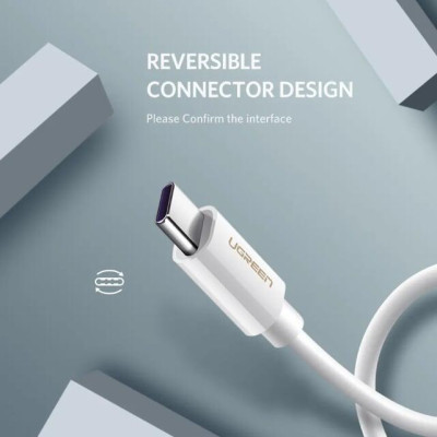 Ugreen UG40888US253TK 1M 5A màu Trắng Dây USB sang USB Type-C vỏ ABS - HÀNG CHÍNH HÃNG