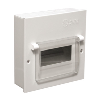 Tủ điện âm tường 6 đường kim loại EM6PL Sino Vanlock