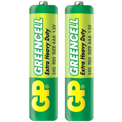 Vỉ 2 Pin Đũa GP Greencell Extra Heavy Duty AAA 1.5V - GP 24G-2U2