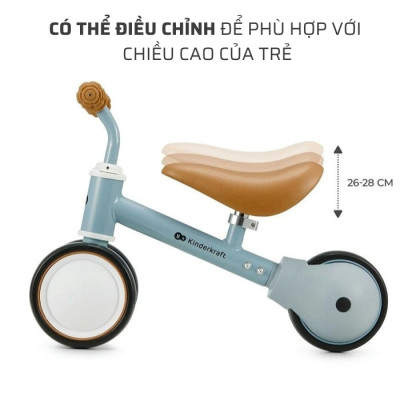 Xe chòi chân 3 bánh Kinderkraft Cutie2 cho bé từ 1 tuổi đến 25kg - Hàng chính hãng
