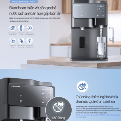 Máy Lọc Nước Khử Trùng Nóng Lạnh ChungHo SANITA (TITAN) WP-60C9560M