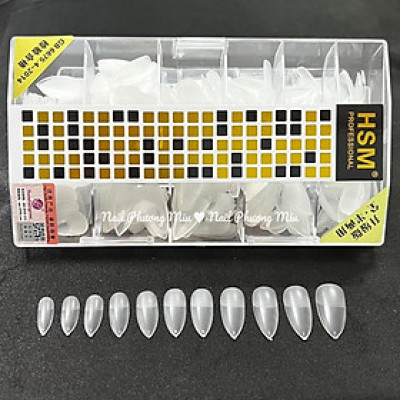 Móng Úp Tay HSM 500 Móng, Đủ Size, Nhiều Form Vuông Thang Tròn Nhọn, Nhựa Trong Đục, Làm Nail Đa Dạng Và Sáng Tạo bộ nail giả dáng bầu