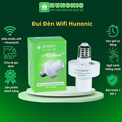 Đui Đèn Wifi Hunonic Điều Khiển Từ Xa Qua Điện Thoại,Tối Ưu Hóa Trải Nghiệm Chiếu Sáng