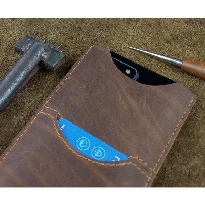 Bao Da Rút cho điện thoại XR, X/XS, 6/7/8 Da Bò Thật may máy cao cấp