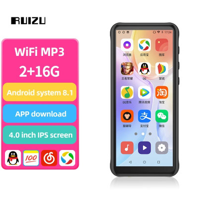 (Hỗ Trợ Tiếng Việt) Máy Nghe Nhạc Android 8.1 MP4 Màn Hình Cảm Ứng 4.0 Inch Bluetooth WiFi Ruizu Z80 - Hàng Nhập Khẩu