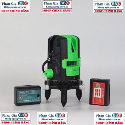 [chính hãƞg] Máy Cân Mực 5 Tia Xanh AKUZA Siêu Sáng, Bộ máy 2 pin, Bảo Hành 1 Năm