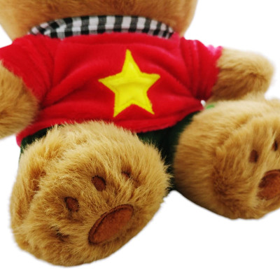 Gấu Bông Yêu Nước Áo Quốc Kỳ 20 cm - ZooZoo