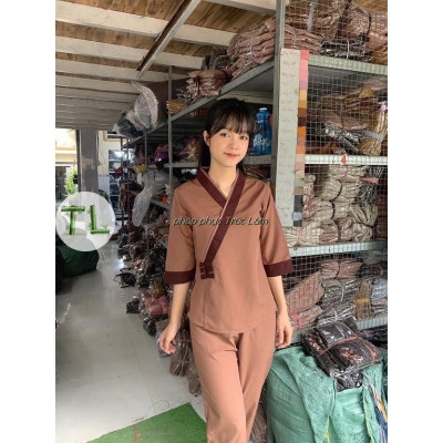 Đồ Lam Đi Chùa Phật Tử  mấu xéo nhật 3 cút