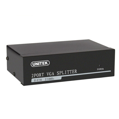 Bộ Chia VGA 1 Ra 2 Cổng Unitek U-8706 - Hàng Nhập Khẩu