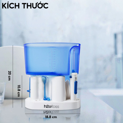 Máy tăm nước gia đình H2ofloss HF7 Classic, bền hơn, mạnh hơn, nhiều đầu tăm hơn