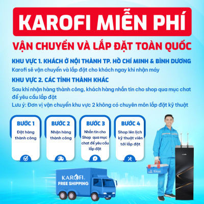 Máy lọc nước nóng lạnh Karofi KAD-D66 - Hàng chính hãng