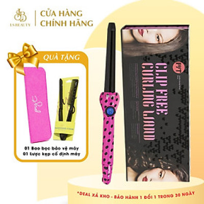 Máy uốn 25/18mm họa tiết chấm bi -  Curler 25/18mm Pink polka dot PYT