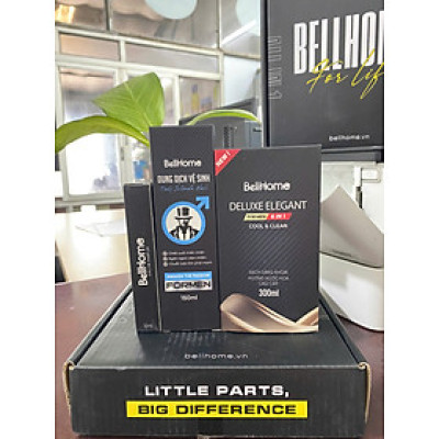 Combo 3 sản phẩm: Dưỡng tắm gội 6in1 BellHome 300ml, Dung dịch vệ sinh và nước hoa cao cấp 10ml
