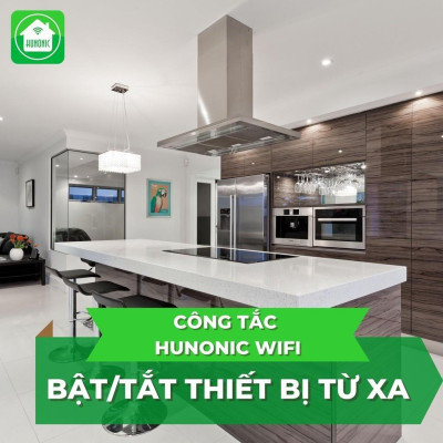 Công Tắc Wifi Hunonic Datic Basic 1 Kênh 500W Bật Tắt Từ Xa Trên Điện Thoại, Ra Lệnh Giọng Nói Tiếng Việt