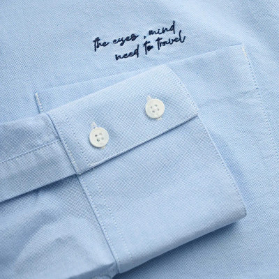 Áo sơ mi tay dài nam thêu túi Form Loose - RT 10S25SHL030 | ROUTINE CÀ MAU