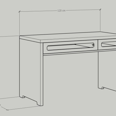 [Happy Home Furniture] MEYDAN , Bàn làm việc 2 ngăn kéo , 120cm x 55cm x 75cm ( DxRxC), BAN_042