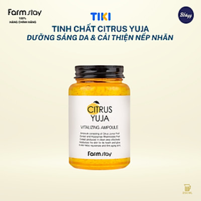 Tinh chất Citrus Yuja dưỡng sáng da & cải thiện nếp nhăn _ Farmstay Citrus Yuja Vitalizing Ampoule