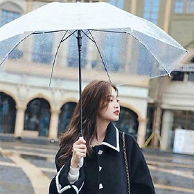 Dù Che Mưa Trong Suốt Thời Trang Tiện Lợi - Ô Che Mưa Cầm Tay Gấp Gọn Phụ Kiện Chụp Ảnh 