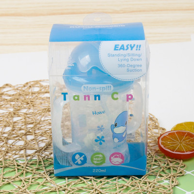 Bình tập uống cho bé từ 6 tháng tuổi KUKU chống sặc nhựa PP cao cấp 220ml ku5462