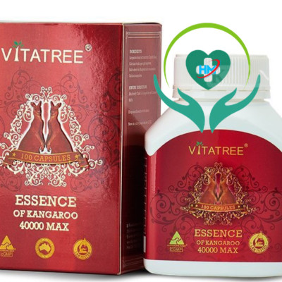 Viên uống Vitatree Essence of Kangaroo 40000 Max , hộp 100v, bổ thận, tăng cường sinh lý nam