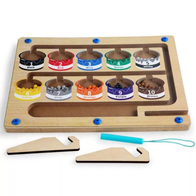 Bảng gỗ Montessori phân biệt màu sắc và số đếm cho bé - Bảng gỗ nhận biết màu sắc và số đếm cho bé - Orgavil 