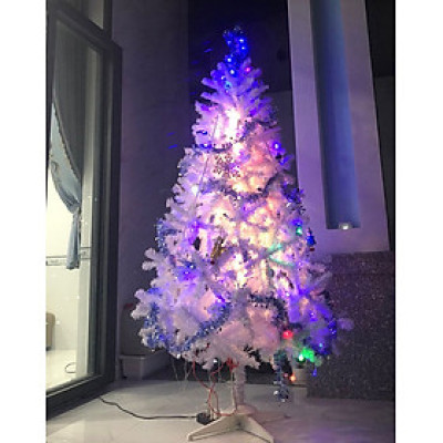 Cây thông noel màu trắng cao 1m2 - Tán dày và đẹp, cây thông chắc chắn và dể tháo lắp