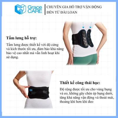 Đai Bảo Vệ Lưng Grace Care LH220 – Dây Kéo Ròng Rọc Cố Định Chắc Chắn, Giảm Đau Lưng Hiệu Quả