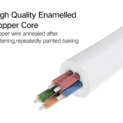 Ugreen UG30618AV141TK 20CM màu Trắng Dây chuyển âm thanh 3.5mm dương sang Jack Mic + Loa âm - HÀNG CHÍNH HÃNG