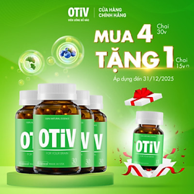 Combo 4 hộp OTIV bổ não 30 viên tặng 1 hộp 15 viên
