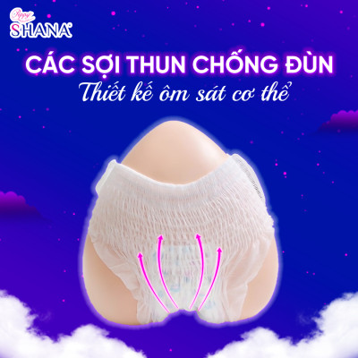 Combo 40 gói Băng Vệ Sinh Quần Peppy Shana Ngày Đêm Siêu Thấm, Freesize, Chống Tràn Tối Đa, Tiết Kiệm (80 miếng)
