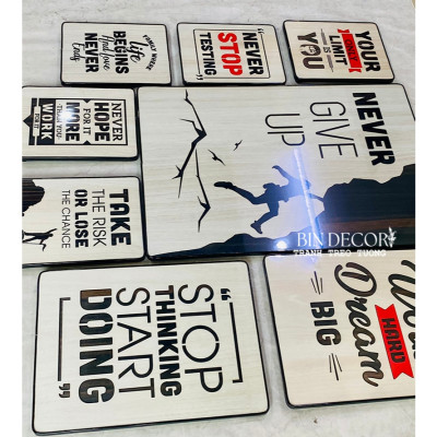 (CÓ ẢNH THẬT) Tranh treo tường tráng gương trang trí văn phòng tranh động lực kèm đinh treo