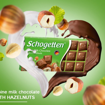 Sôcôla Thanh 13 Vị Schogetten - Hạt Dẻ - 100g