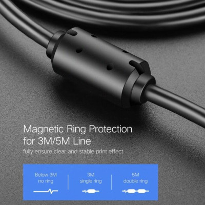 Ugreen UG10352US135TK 5M màu Đen Cáp USB 2.0 sang USB B máy in đầu mạ vàng - HÀNG CHÍNH HÃNG