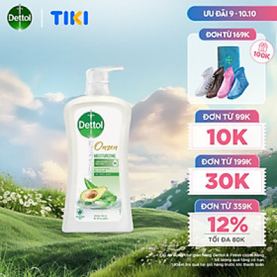 Sữa tắm Dettol Onzen kháng khuẩn dưỡng ẩm bơ & lô hội - chai 900g