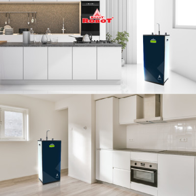 Máy lọc nước ROBOT Nóng Nguội SPRING Pro 9GH-UR Màu Đen Sọc- Hàng chính hãng