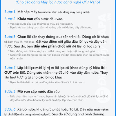 Bộ 4 Lõi Lọc Nước RYO HYUNDAI PGP1000, Sediment, Pre-Carbon, UF Membrane Filter, Post Carbon, Nhập Khẩu Hàn Quốc - Hàng Chính Hãng.