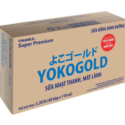 Thùng 48 hộp sữa YOKOGOLD pha sẵn 110ml